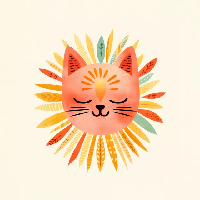 Sitzkissen Whimsy Boho Cat