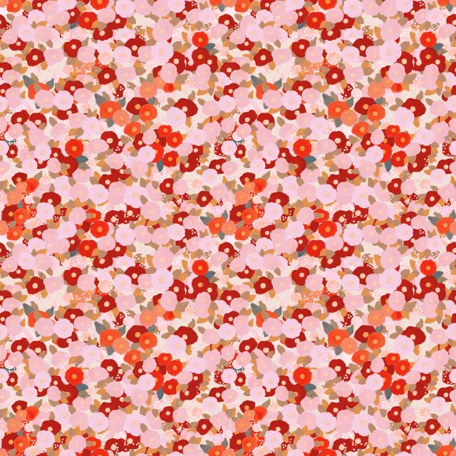 Bankauflage Pink Rosa Rot Abstrakte Blumen