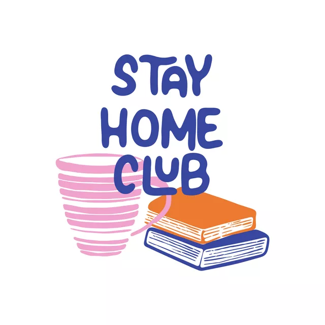 Geschirrtuch Stay Home Club