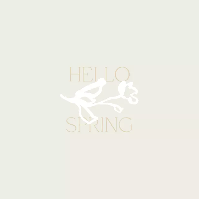 Kissen Hello Spring creme