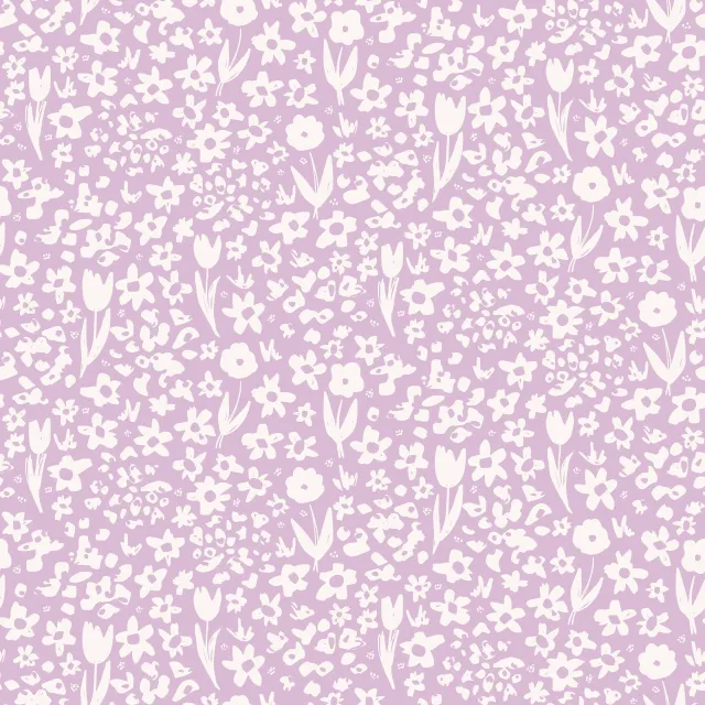 Bettwäsche Blumen Muster Spring Lila