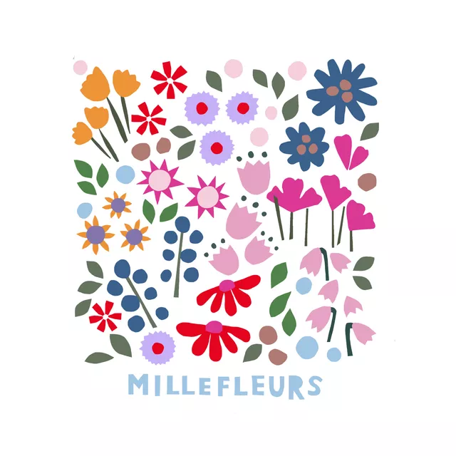 Sitzkissen Millefleurs weiß