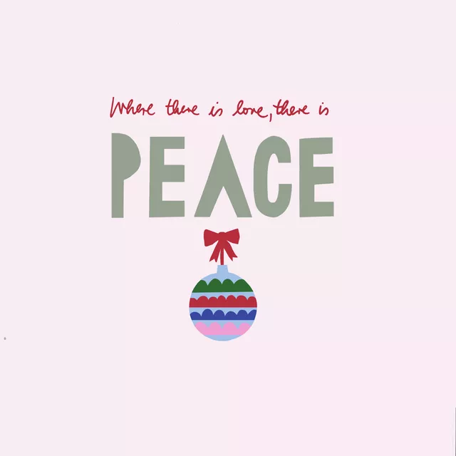 Servietten Schriftzug Peace auf hellrosa