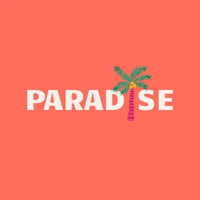 Kissen Tropical Paradise coral