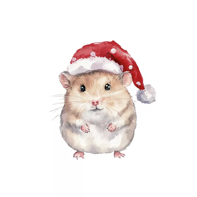 Kissen Weihnachtsmann Hamster