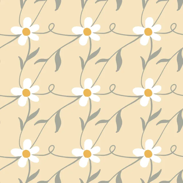 Dekovorhang Blumenranke Daisy Gelb