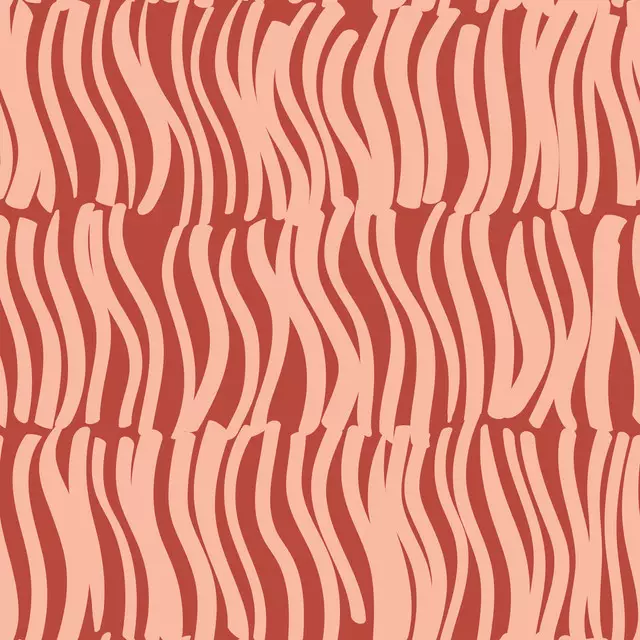 Bodenkissen Wavy Lines cinnamon