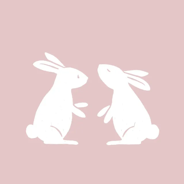 Tischset Häschen Duo rosa