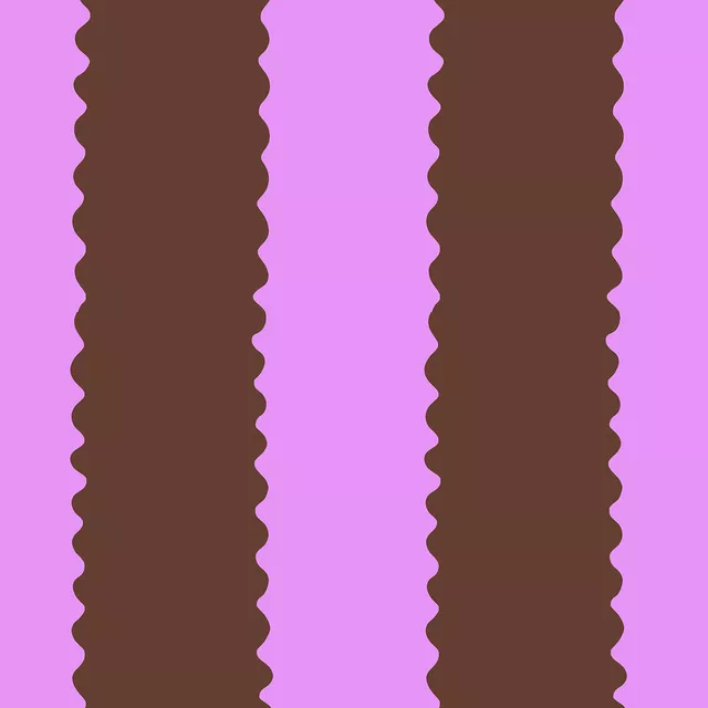 Kissen Streifen Wellen braun pink