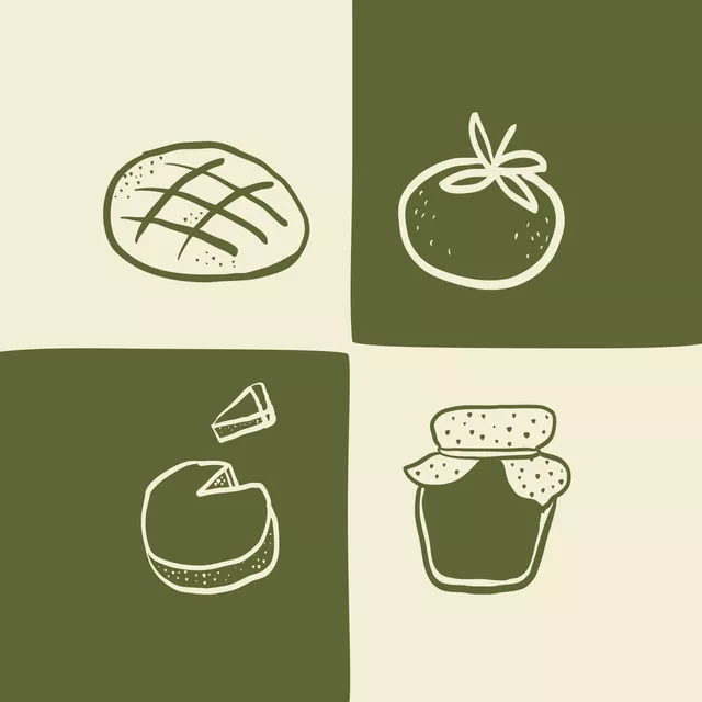 Servietten Brotzeit Quartett Green