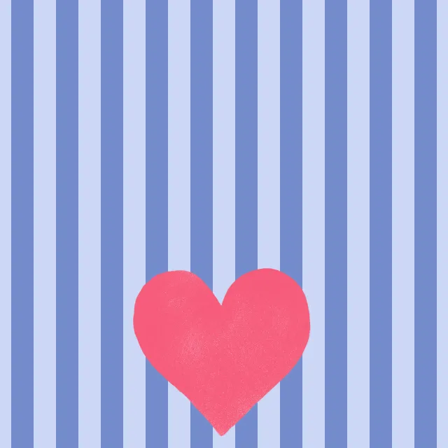 Kissen Hello Spring Streifen Herz