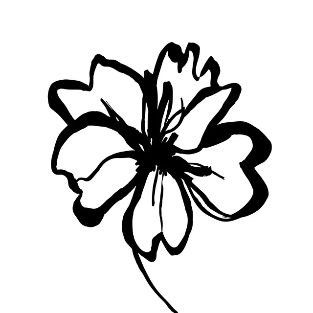 Kissen Ink Flower II