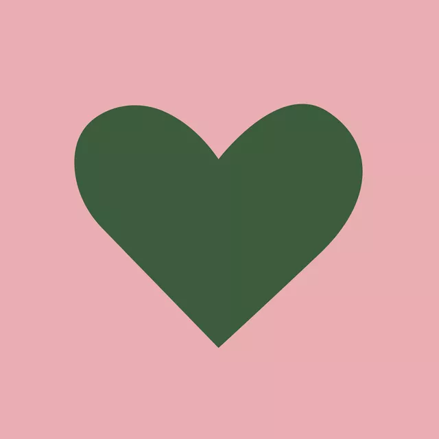 Kissen Christmas Heart Green