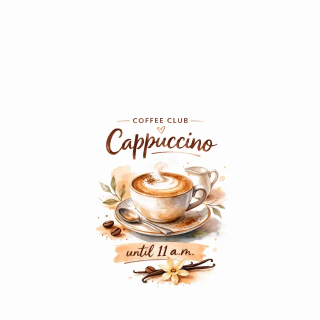 Kissen Coffee Club Cappuccino 11 AM