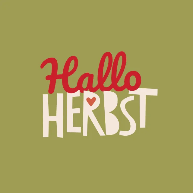 Servietten Hallo Herbst grün