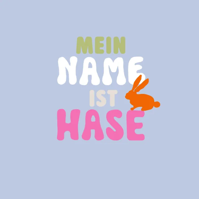 Kissen Mein Name Ist Hase Blau