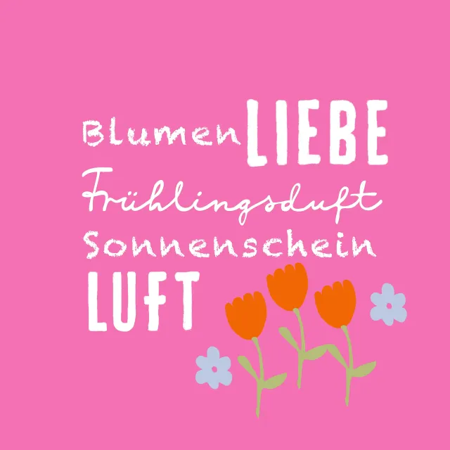 Kissen Frühlingsspruch Pink