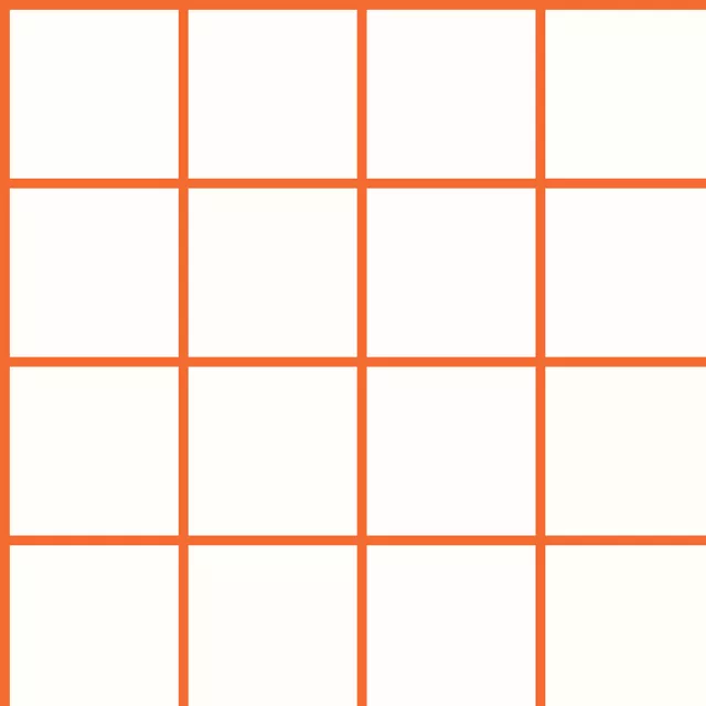 Kissen Orange Grid