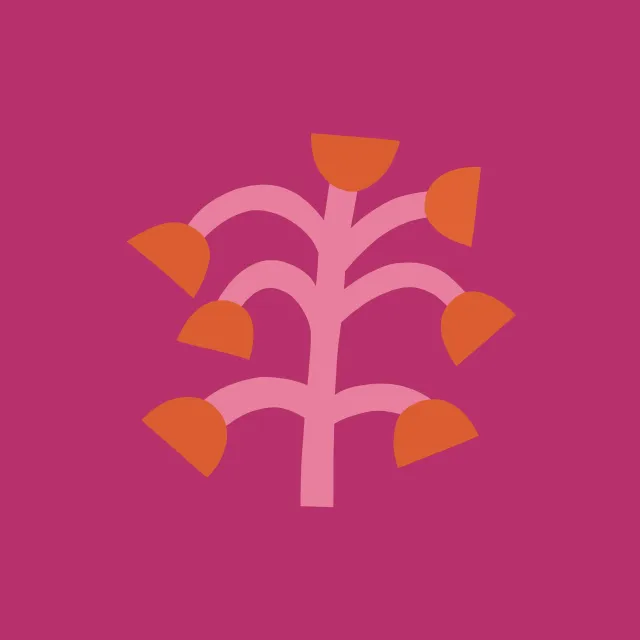 Geschirrtücher Wildblume Rosa-Orange