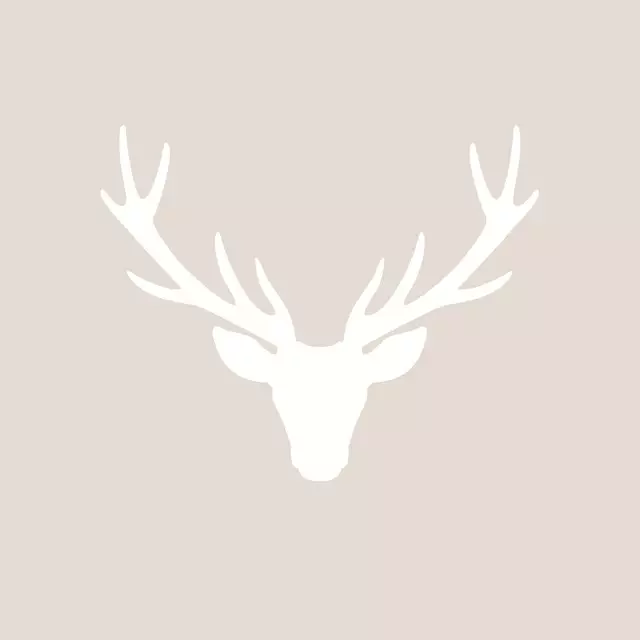 Bettwäsche Hirschkopf Silhouette beige