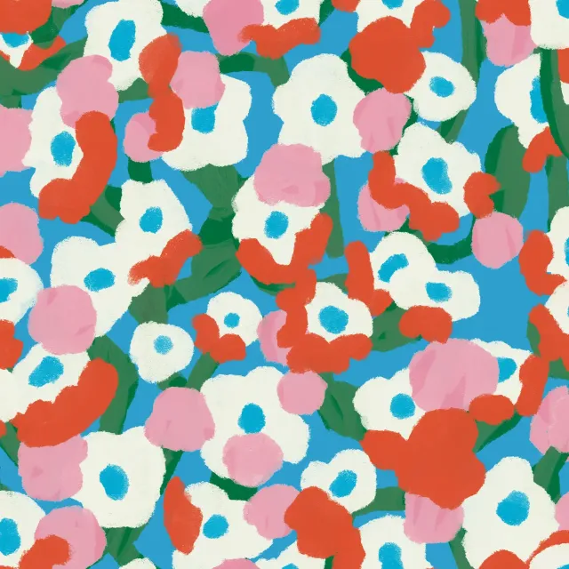 Tischdecke Sommerblumen - Blumenranken