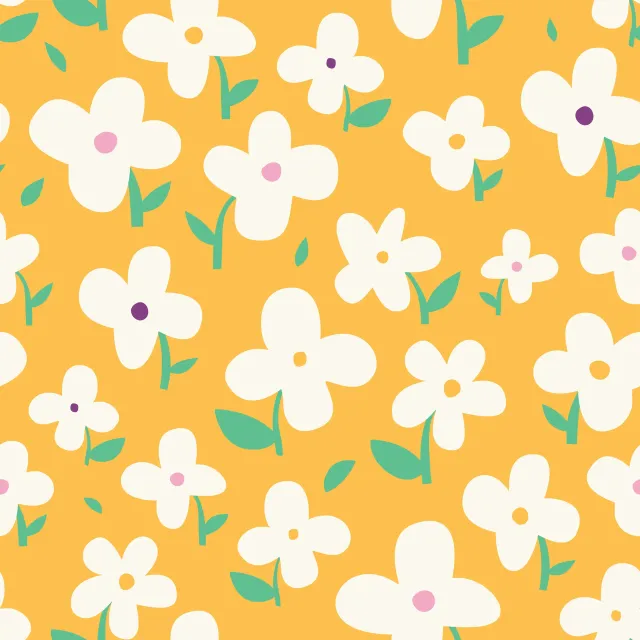 Kissen Blumen Muster Magic - gelb