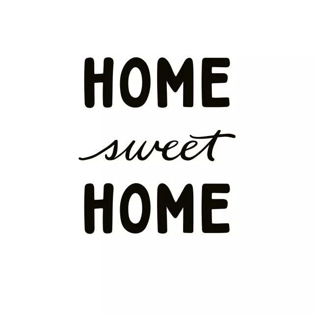 Servietten Home Sweet Home BlackWhite