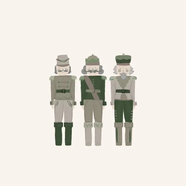 Geschirrtücher Nussknacker dunkelgrün