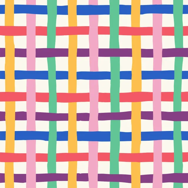 Tischläufer Muster Karo Streifen - bunt