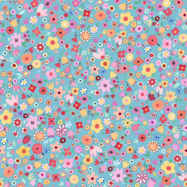 Sitzkissen Ostern Frühling Blumen Blau