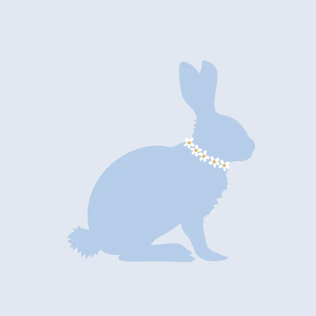 Kissen Scandi Hase Blau