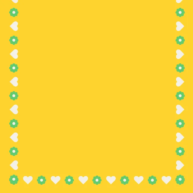 Tischläufer Blumen und Herzen gelb