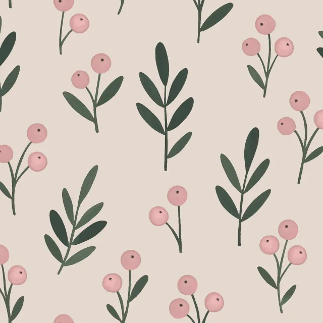 Kissen Winterbeeren offwhite rosa