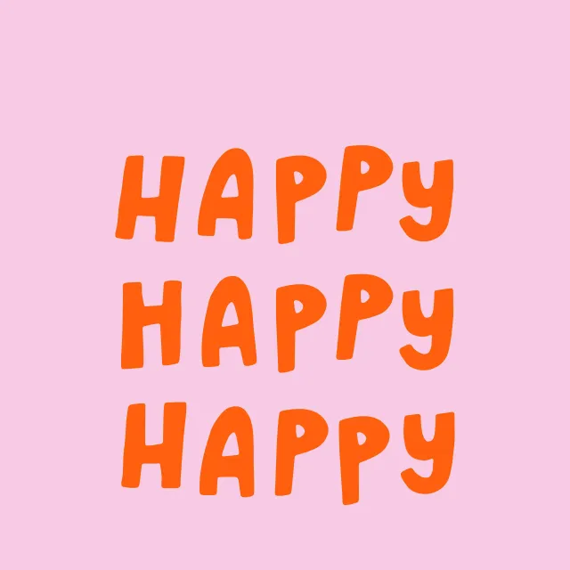 Sitzkissen Typo Happy