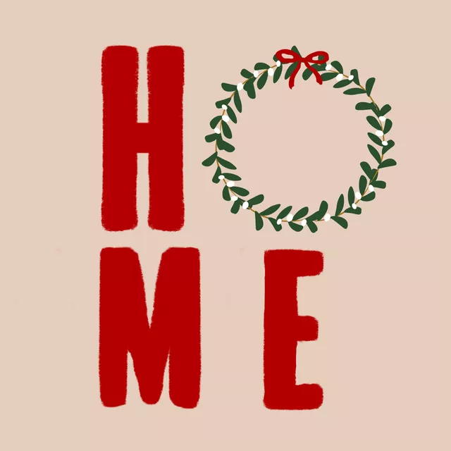 Kissen Home Mit Kranz Rot Beige