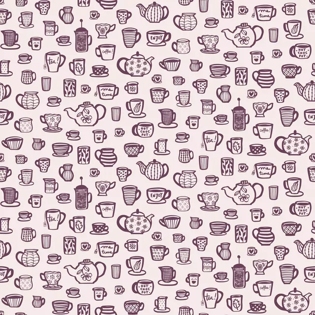 Kissen Kaffee Tee Tassen Pflaume