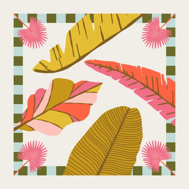 Kissen Tropical Summer Palmenblätter