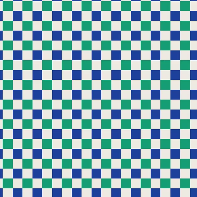 Tischdecke Karo Grün Blau Creme