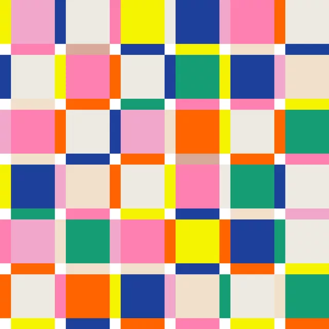 Kissen Bunte Quadrate Karo