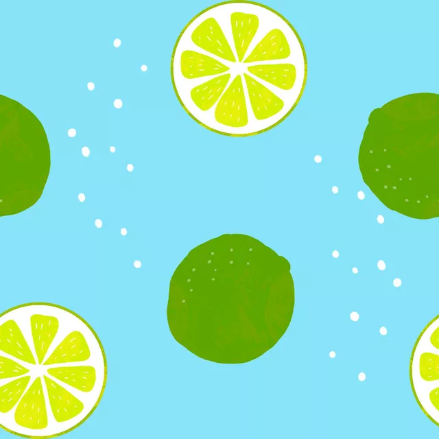 Kissen frisches Limettenmuster