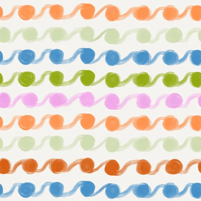 Tischdecke Punkte Streifen Bunt