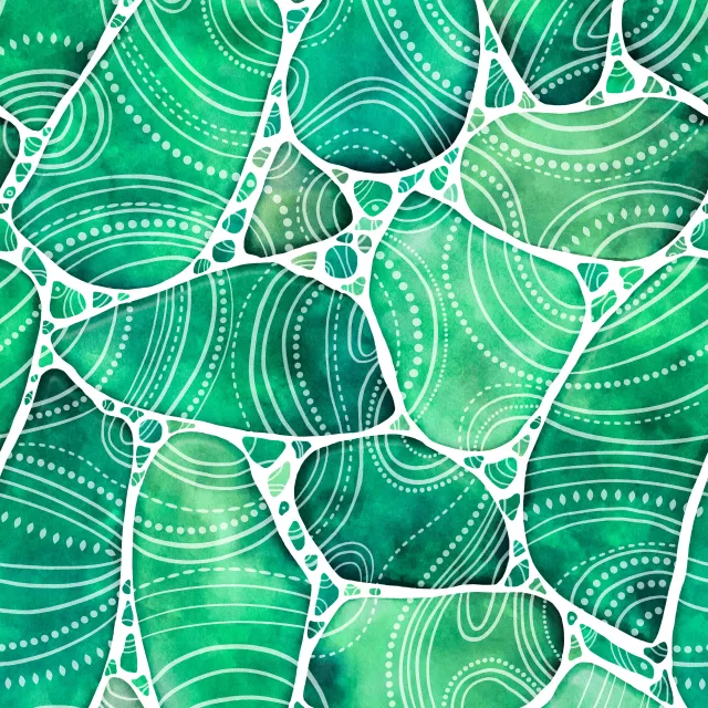 Geschirrtücher Strandglas Doodles Grün II