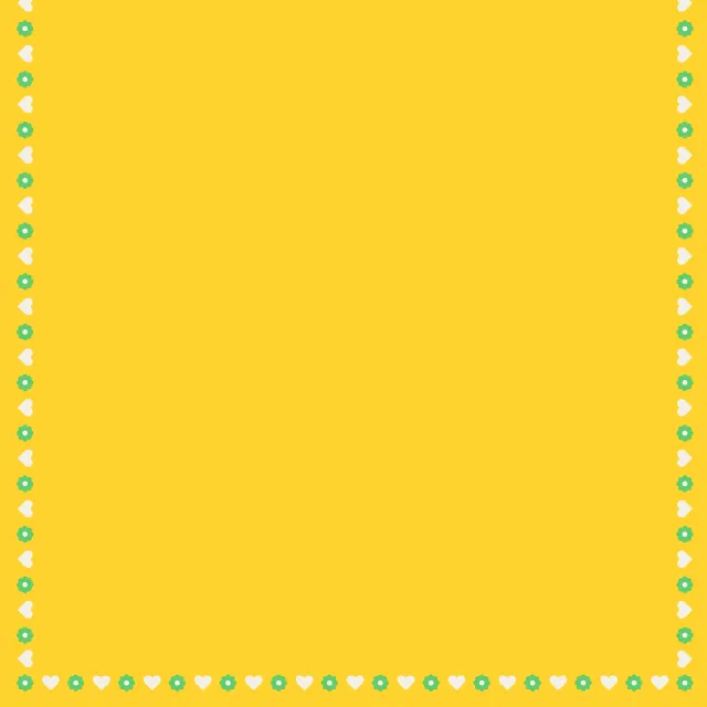 Tischdecke Blumen und Herzen gelb