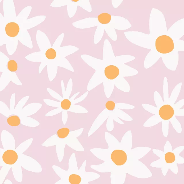 Dekovorhang Gänseblümchen Rosa