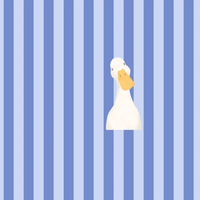 Kissen Hello Spring Ente Streifen