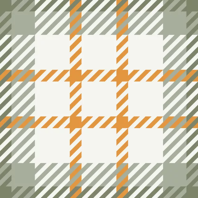 Kissen Kleines Herbstplaid grün