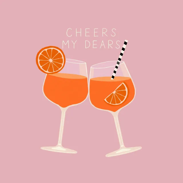 Servietten Cheers my dears rosa