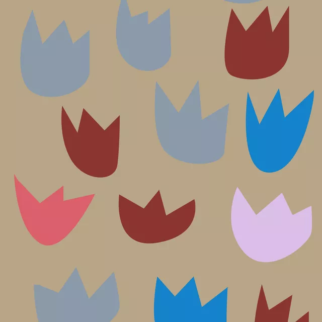 Sitzkissen Tulpen blau