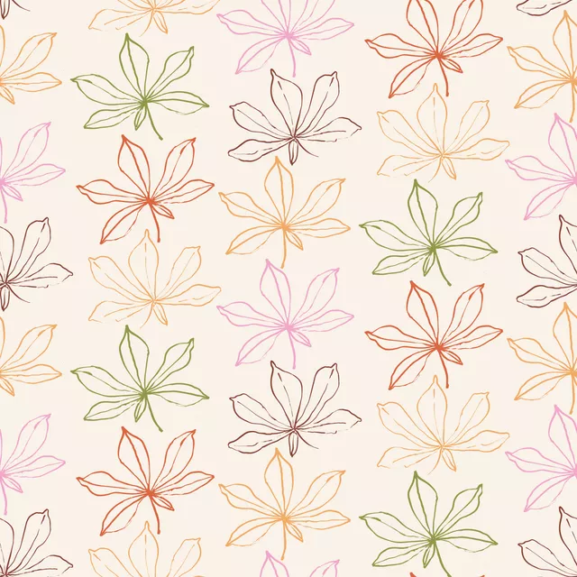 Tischläufer Kastanie Blätter Muster