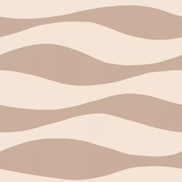 Bodenkissen Wellen beige creme